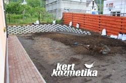 Tereprendezés Budaörsön, buckák eltávolítása (6)